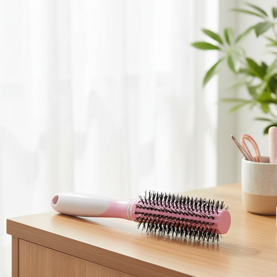 Round Hair Brush for Blowouts & Styling | Ceramic Barrel Brush for Volume, Curling & Straightening