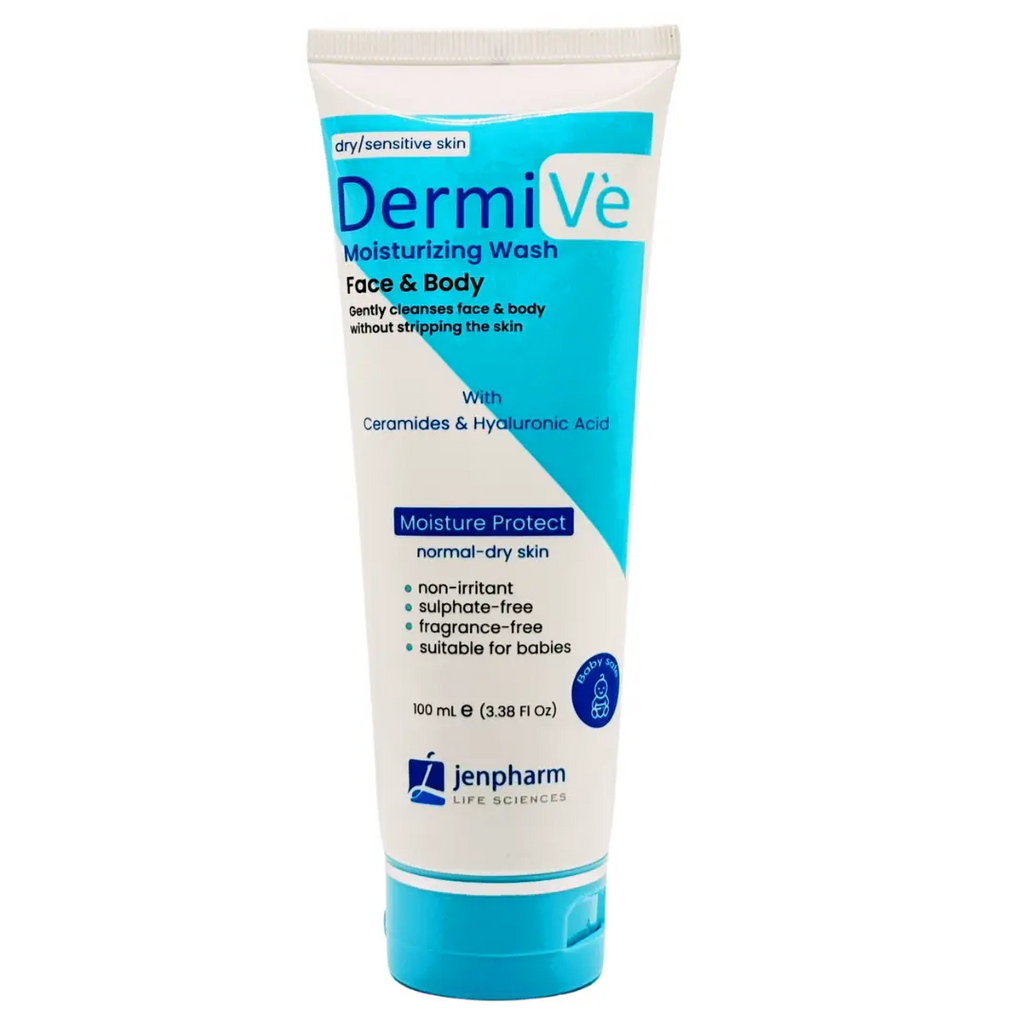 Dermive Moisturizing Face & Body Wash | Gentle Hydrating Cleanser for Sensitive Skin – 100ml