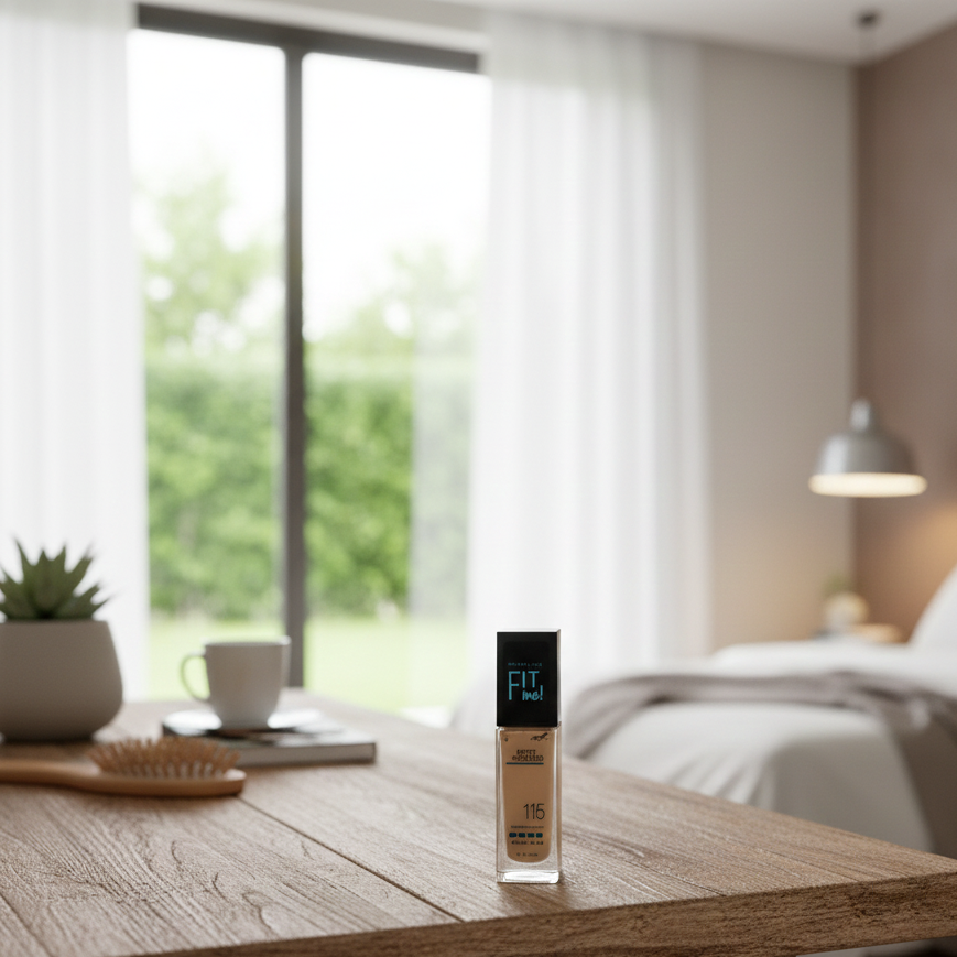 Maybelline Fit Me Matte & Poreless Liquid Foundation 115 Ivory – Long-Lasting Natural Look Daily Makeup – 30ML