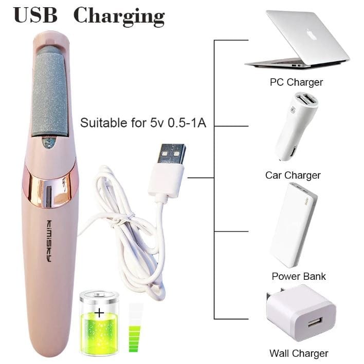 USB charging device with accessories on a white background