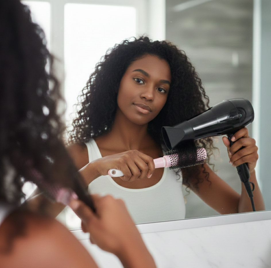 Round Hair Brush for Blowouts & Styling | Ceramic Barrel Brush for Volume, Curling & Straightening