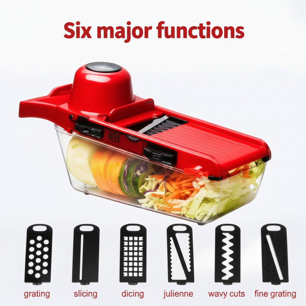 10-in-1 Veggie Slicer & Cutter with Box – Slice, Chop, Grate & Store Easily!