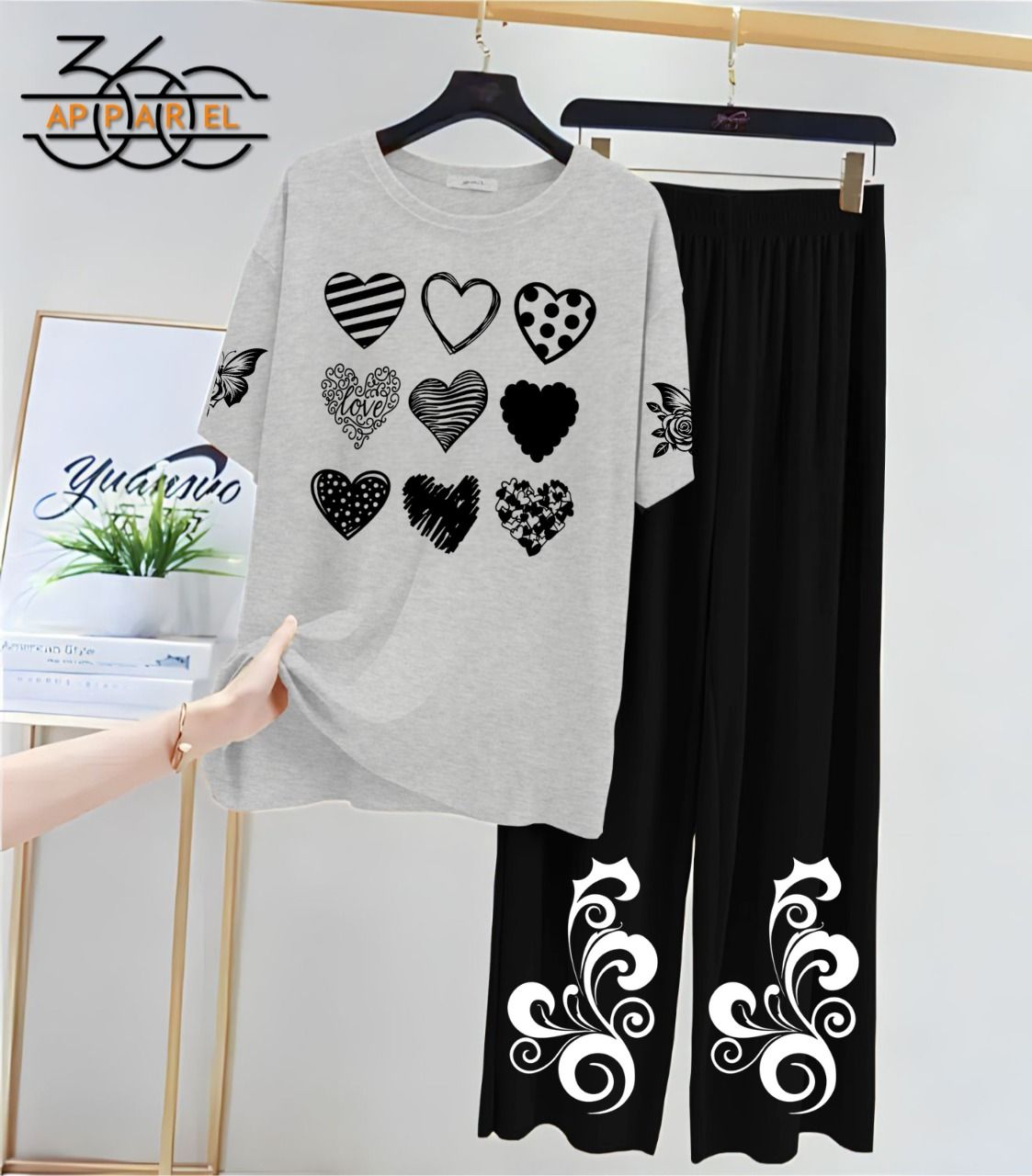 Women Printed Nightwear Set – Stretchable Jersey Fabric Pajama Suit, Soft & Comfortable Sleepwear(multiple colors)