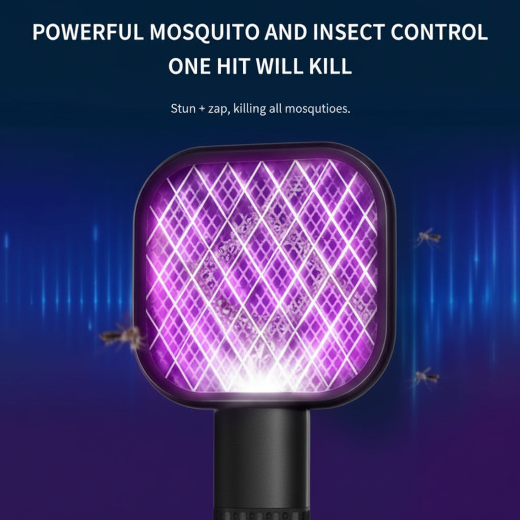 USB Mini Electric Mosquito Racket – Rechargeable Fly Swatter (Random Color)