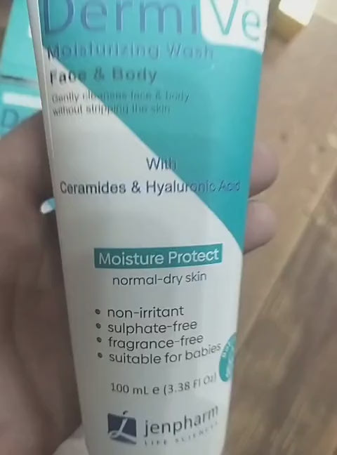 Dermive Moisturizing Face & Body Wash | Gentle Hydrating Cleanser for Sensitive Skin – 100ml