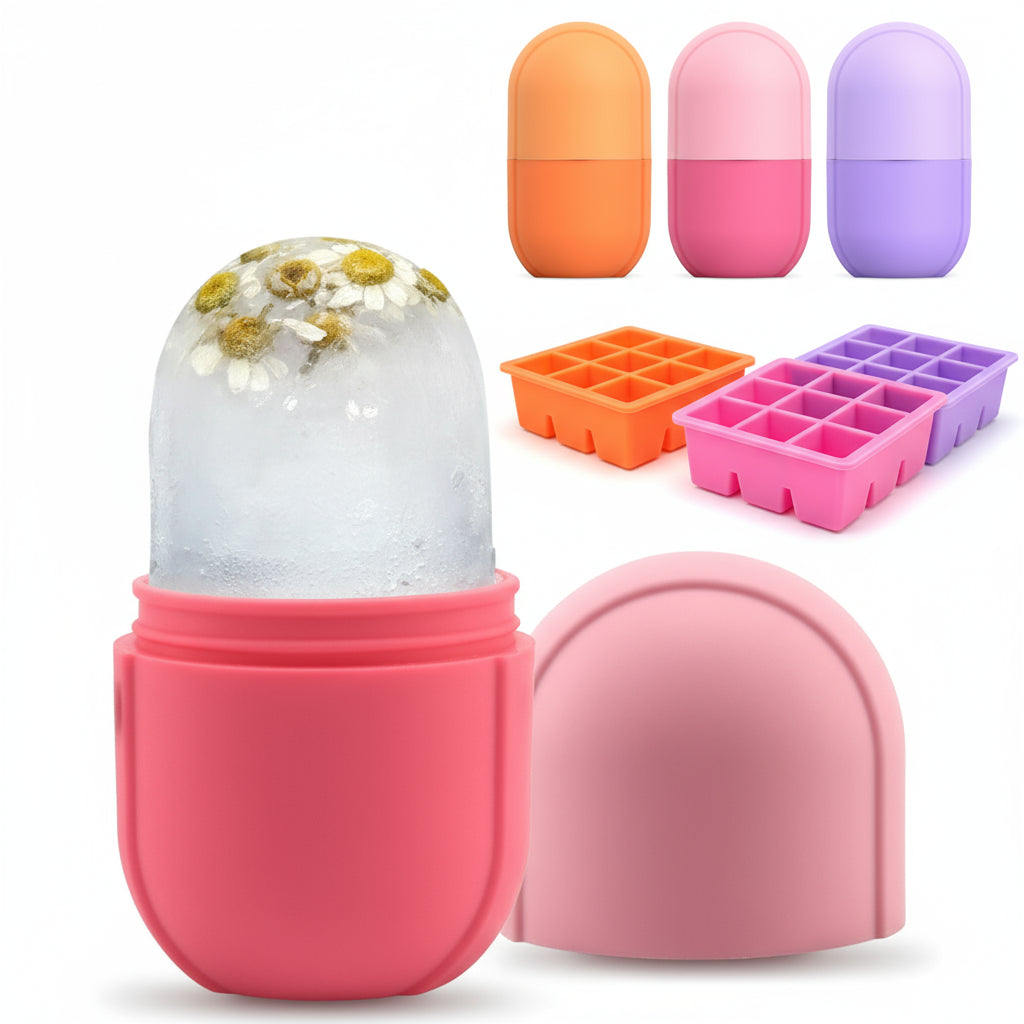 Reusable Silicone Ice Roller Cube – Facial Massage & Skin Tightening Tool