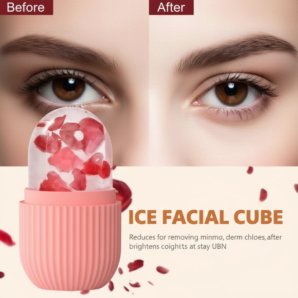 Reusable Silicone Ice Roller Cube – Facial Massage & Skin Tightening Tool