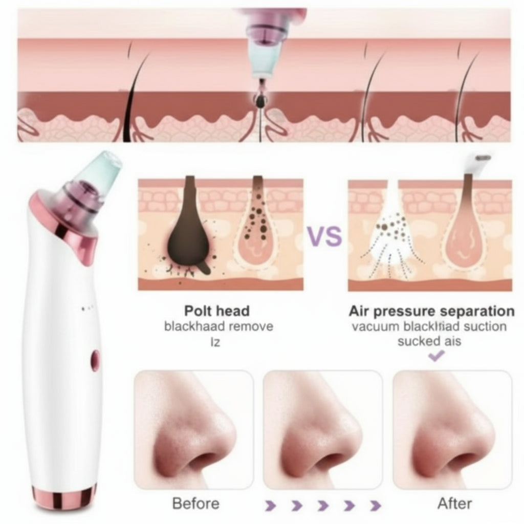 Vacuum Blackhead Remover Face Black Spots Cleaner White Dot Pimple Removal